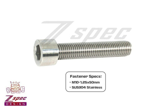 ZSPEC M10-1.25x50mm Fasteners, Socket-Cap SHSC, Stainless SUS304 - Howling Moto
