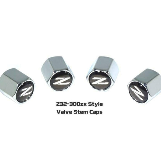 Chrome Valve Stem Tire Caps, Style: Nissan 300zx Z32 - Howling Moto