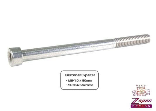 ZSPEC M6-1.0x80mm Socket-Cap SHSC Fasteners, SUS304 Stainless, 10-Pack - Howling Moto
