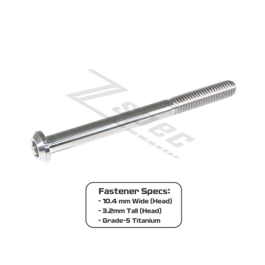 ZSPEC M6-1.0x70mm Dress Up Bolt® Fastener, Angled Head, Titanium Grade-5, Per Each - Howling Moto