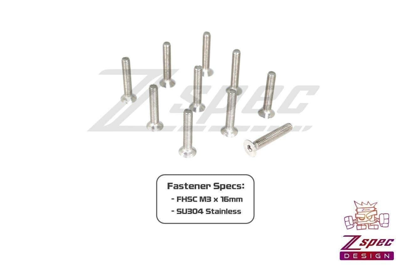 ZSPEC M3-0.5x16mm Fasteners, FHSC, Stainless SUS304, 10-Pack - Howling Moto