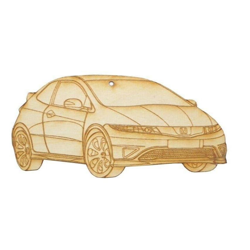 ZSPEC Laser-Engraved Wood Ornament, Style: Honda Civic, ~5-inch Wide - Howling Moto