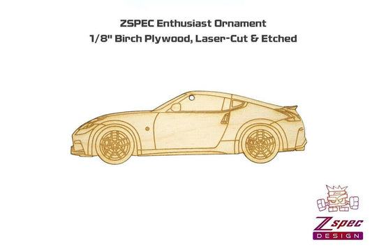 ZSPEC Laser-Engraved Wood Ornament, Style: Nissan 370z Z34 NISMO, Birch - Howling Moto