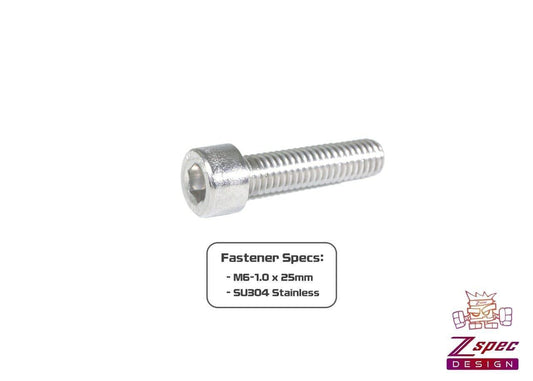 ZSPEC M6-1.0x25mm Socket-Cap SHSC Fasteners, SUS304 Stainless, 10-Pack - Howling Moto