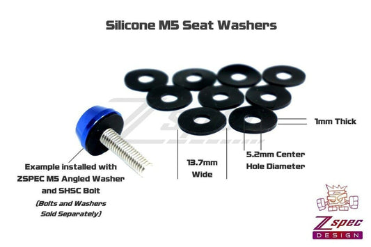 ZSPEC M5 Silicone Fender / Seat Washers, Sold in 10-Packs - Howling Moto