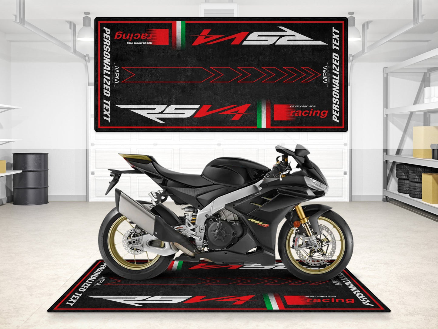 Motorcycle Mat for RSV4 Sportbike Motorcycle - MM7220 - Howling Moto