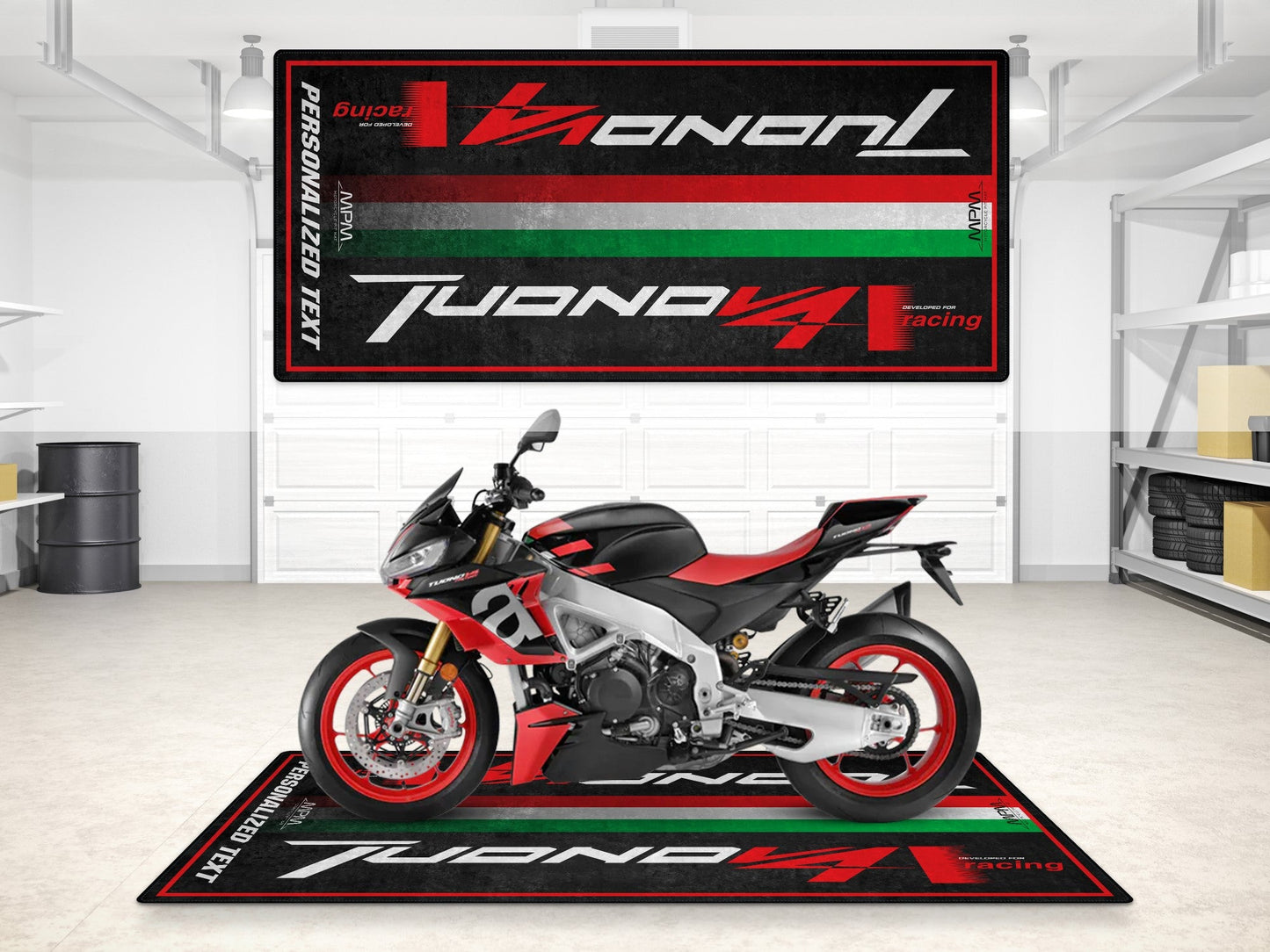 Motorcycle Mat for Tuono V4 Naked Motorcycle - MM7253 - Howling Moto