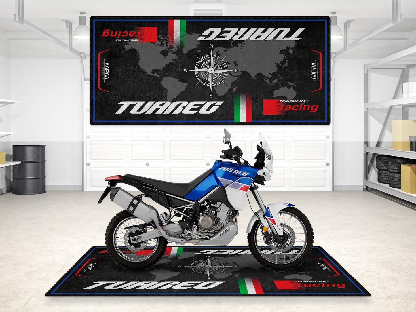 Motorcycle Mat for Tuareg Adventure Motorcycle - MM7274 - Howling Moto