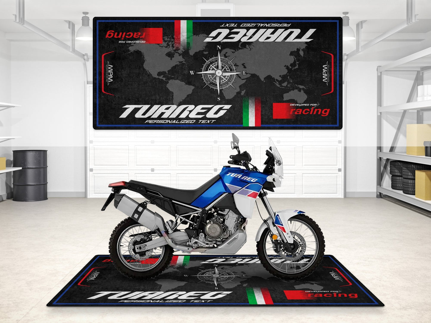 Motorcycle Mat for Tuareg Adventure Motorcycle - MM7274 - Howling Moto