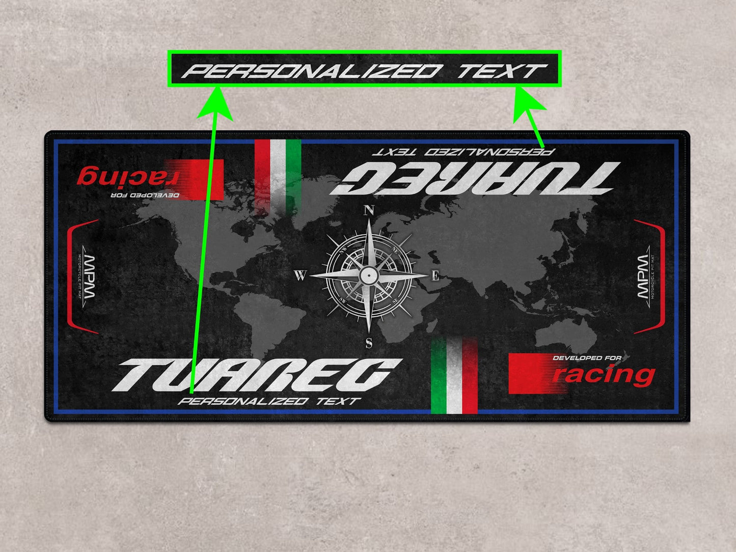 Motorcycle Mat for Tuareg Adventure Motorcycle - MM7274 - Howling Moto