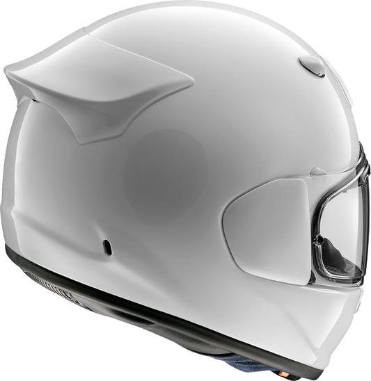 Arai Helmets Contour-X helmet in diamond white color, XS size, showcasing the sleek design and branding on the helmet surface.