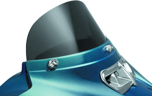Kuryakyn windshield screws for Harley Davidson FLH models, metal fasteners with Phillips heads, designed for secure windshield attachment.