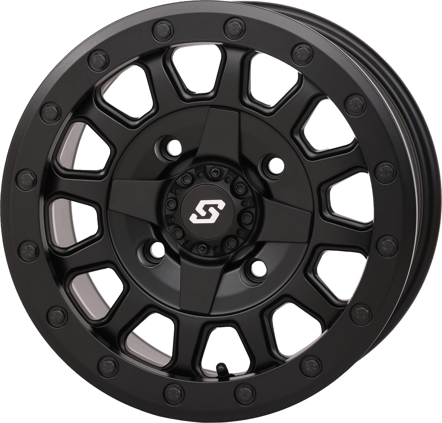SEDONA, Sedona 570-9101 Adapt DD Wheel 14x7 Matte Black with 6+1 Offset for 4/137 & 4/156 Bolt Pattern