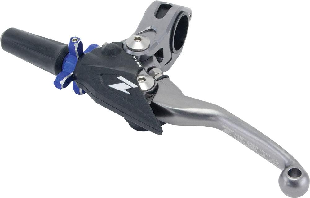 ZETA, ZETA Pivot Perch FP 3 Finger Titanium with Blue Clutch Lever - Part Number ZE43-2311