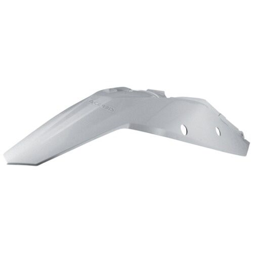 Acerbis white rear fender body part without tail light tabs, designed for motorcycle or dirt bike.