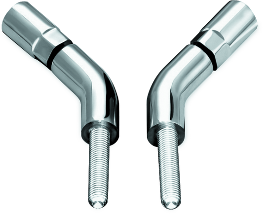 Kuryakyn Chrome 3-inch outward mirror stem extender for powersports vehicles, showcasing the shiny, durable metal extension part.