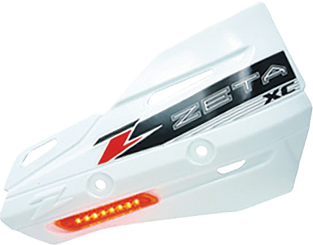 ZETA ZETA XC off-road motorcycle handguard shields in white with protective handguard shields and part number ZE72-3110.