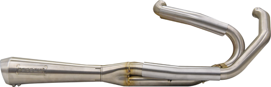 BASSANI XHAUST Competition 2 Exhaust System Part 1F92SS installed on motorcycle, showcasing sleek exhaust pipes and branding.