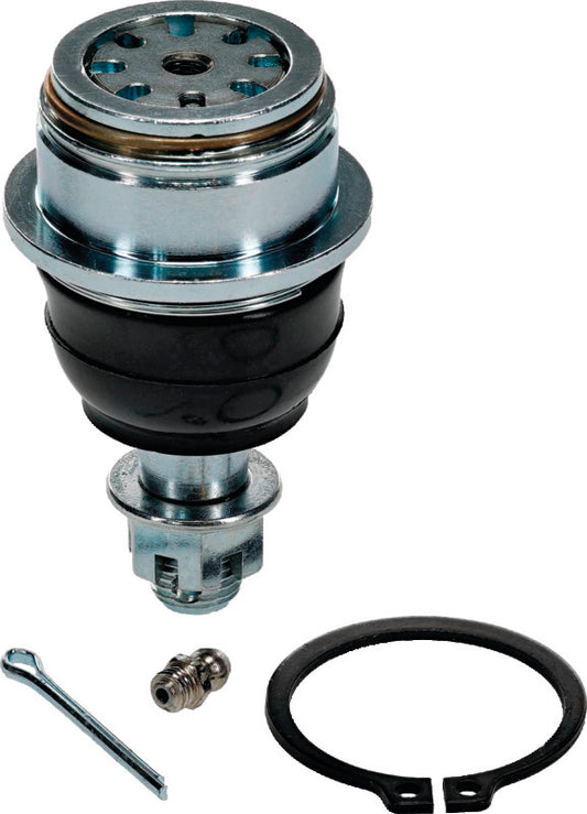 QuadBoss heavy-duty lower ball joint kit for Yamaha Wolverine RMAX2, showing the durable metal joints with rubber boots.