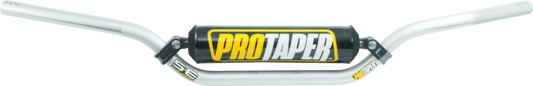 ProTaper SE Windham/RM mid handlebar in silver with ProTaper branding for motocross or dirt bike riding.