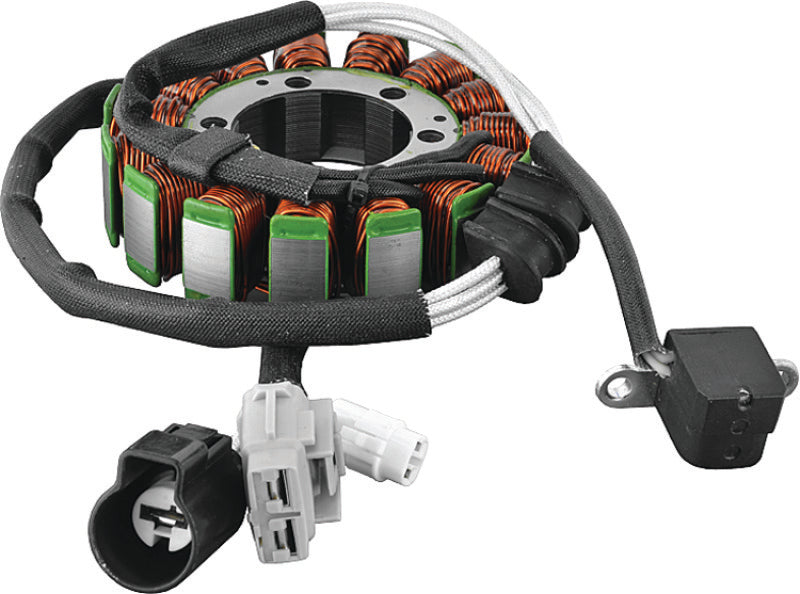 QuadBoss Yamaha YXR700 Rhino 4x4 FI Stator part, 2008-2013 model, close-up of the electrical component for ATV engine repair.