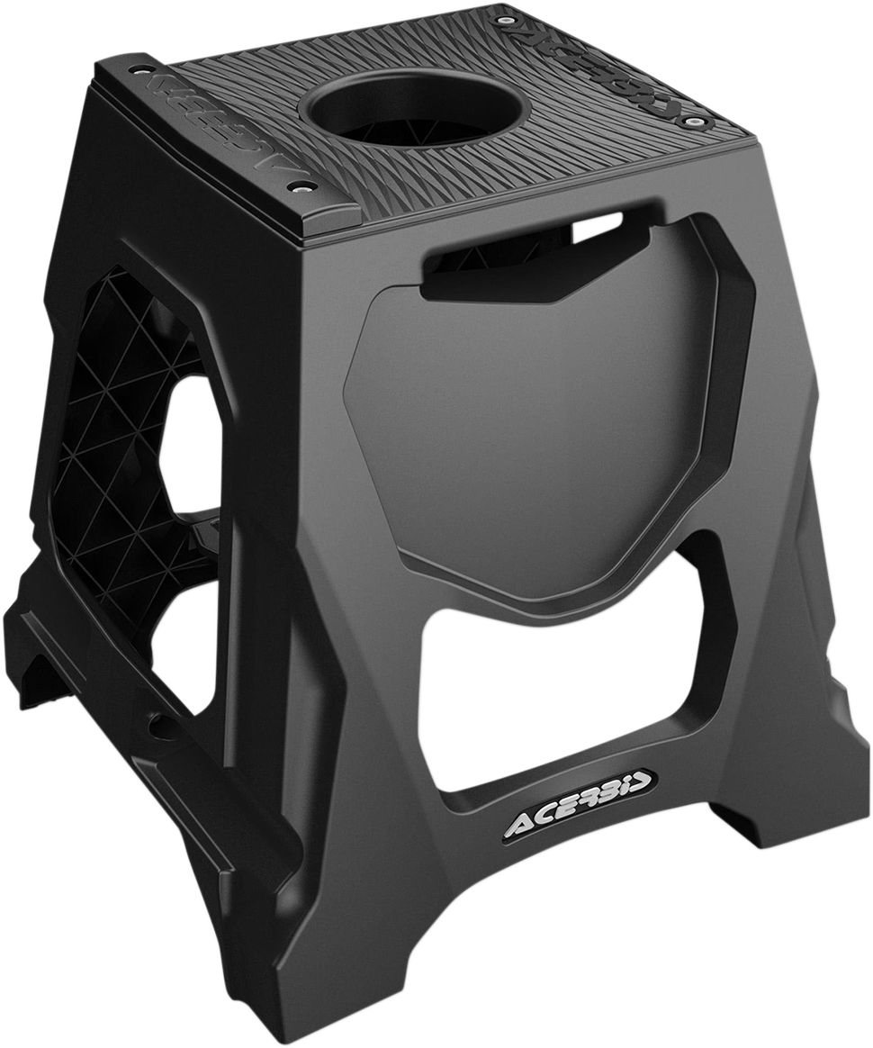 Acerbis 711 black bike stand, designed for motorcycle support, shown in a close-up image of the durable black body part.