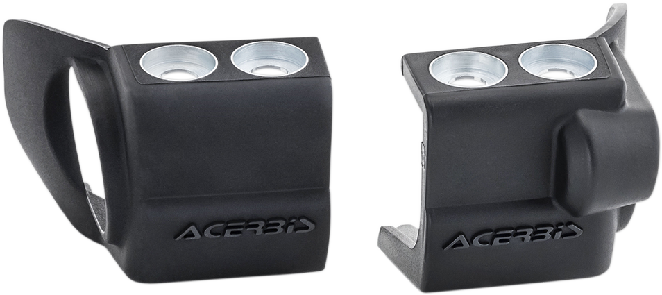 Acerbis black fork shoe protector for motorcycle forks, designed to shield and protect the lower fork components.