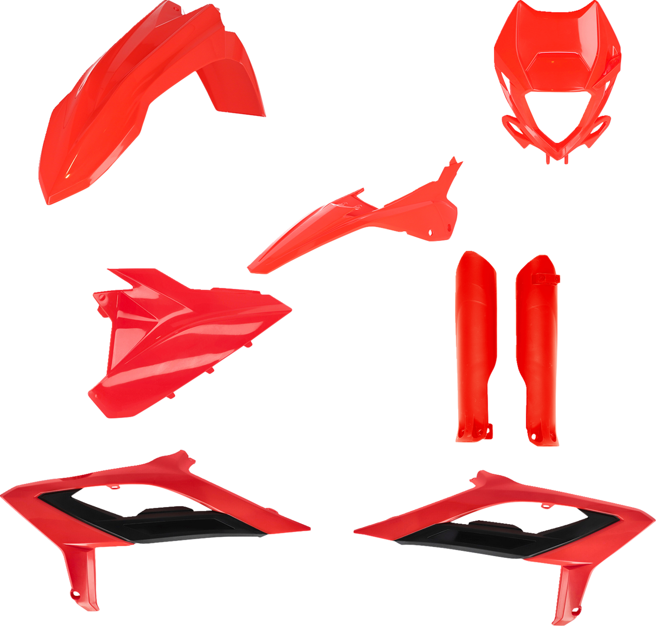 Acerbis OEM Beta 2023 full replacement motorcycle body kit showing the assembled body panels on a bike.
