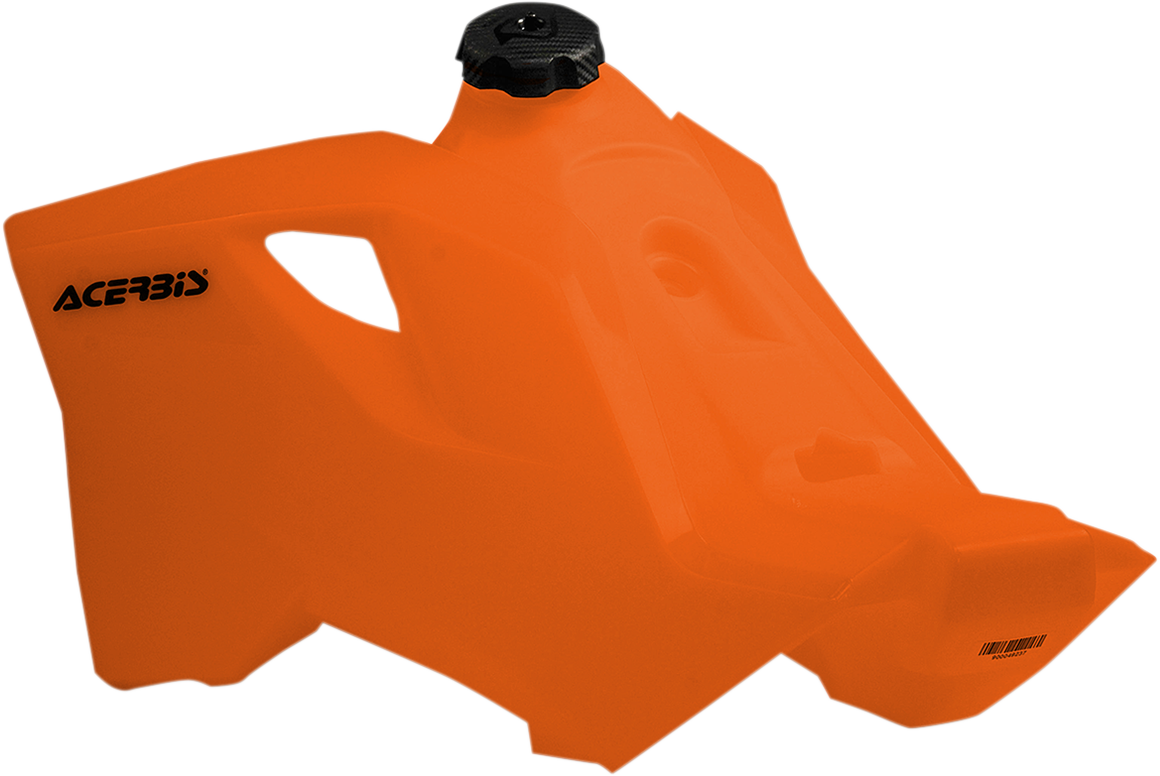 Orange Acerbis gas tank for KTM, 3.4-gallon body motorcycle fuel tank, designed for KTM bikes.