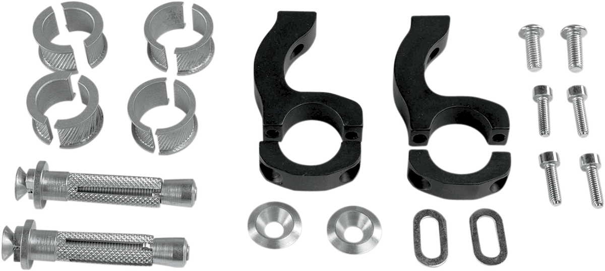 Acerbis X-Strong black mount kit for body, designed for durability and secure attachment, shown in the product image.