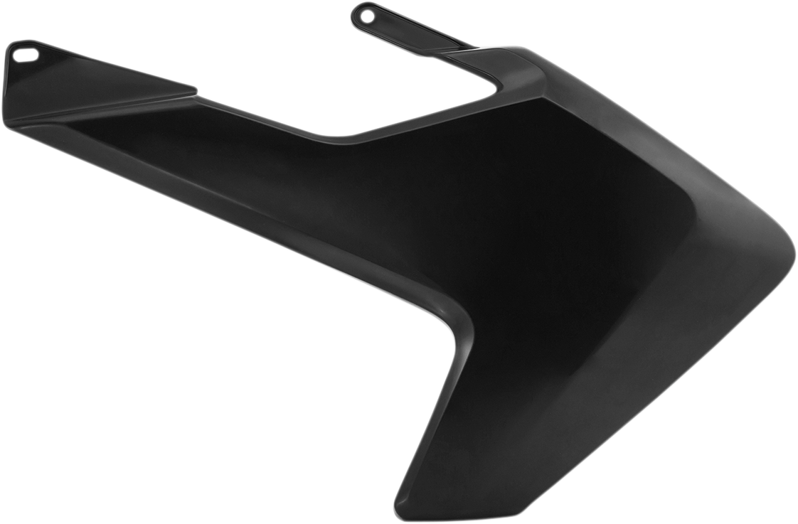 Black Acerbis radiator shrouds for motorcycle body protection, designed for durability and style.