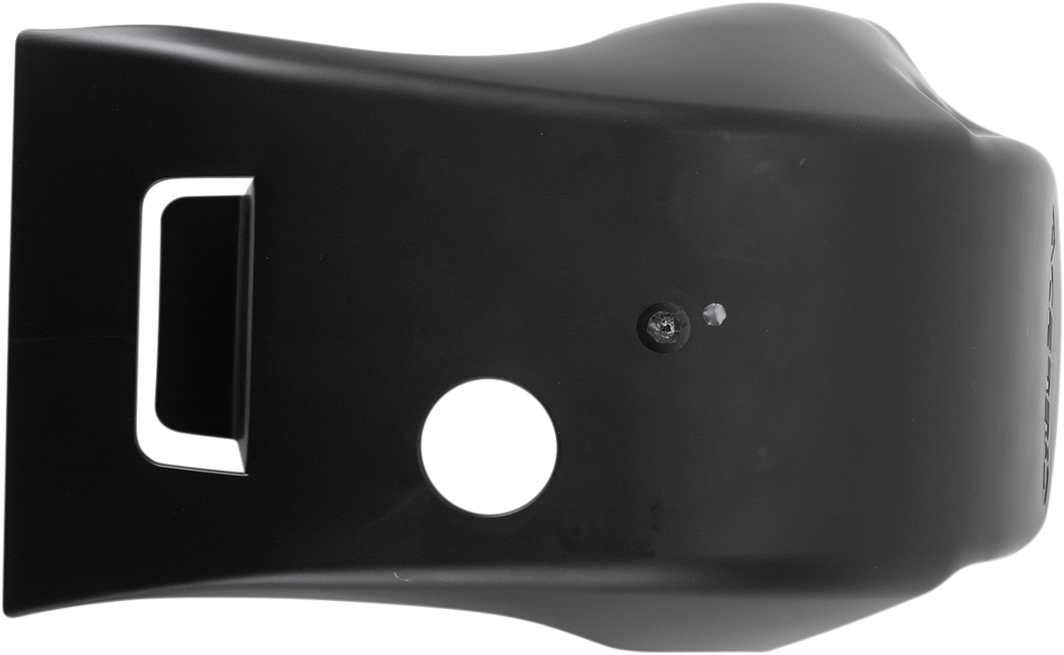 Black ACERBIS skid plate for KX 250F motorcycle, designed to protect the body and engine from debris and impacts.