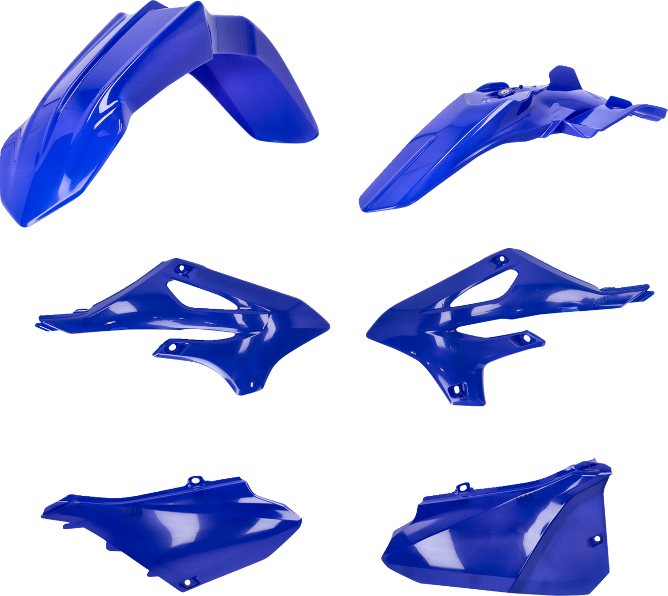 Blue Acerbis standard replacement body kit for motorcycle, featuring durable plastic body panels and sleek design.