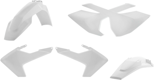 Acerbis standard replacement body kit for OEM '17 motorcycle, displayed on a clean background, showcasing the body panel details.