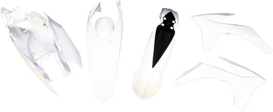 A white ACERBIS Standard Replacement Body Kit for motorcycles, featuring the body panel with visible mounting points and design details.