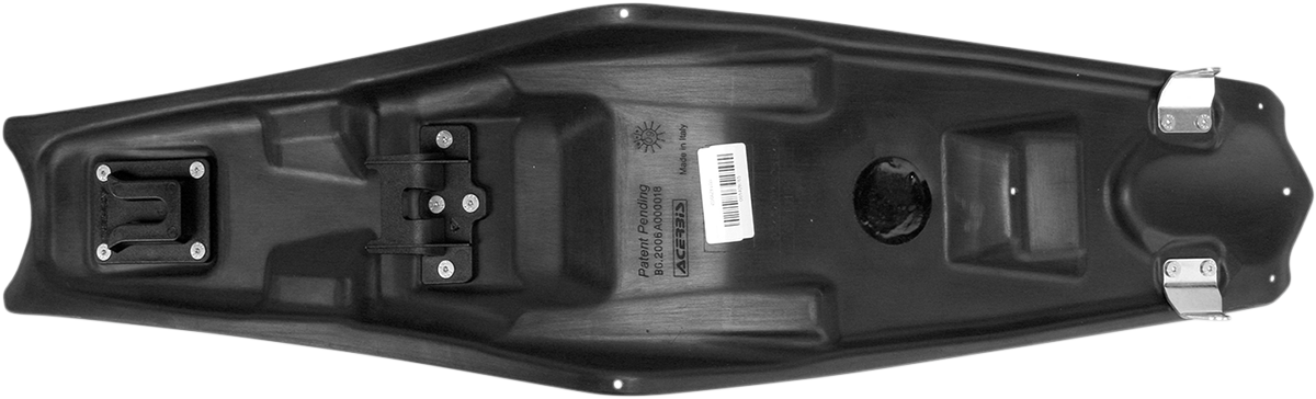 A black Acerbis X Seat body for CRF 250/450 models from 2009 to 2013, designed for off-road motorcycle comfort and durability.