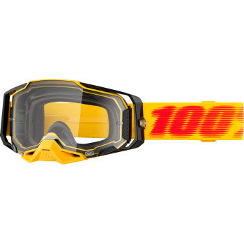 Bill's Exhausts 100% Armega Goggle Tetsu with clear lens, protective sports goggles for riding and outdoor activities.