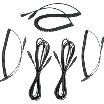 NAVATLAS 2-seat intercom, radio, and headset kit in black for motorcycles, by Bill's Exhausts, designed for clear rider communication.
