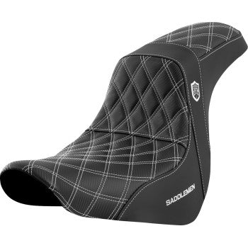SADDLEMEN Pro Series SDC Performance Seat - without Backrest - White Stitch - FL/FX '18-'20 SC81829WHI - Howling Moto