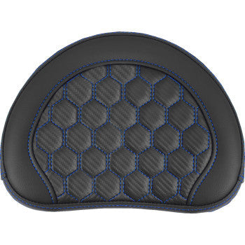 SADDLEMEN RoadSofa™ Sissy Bar Pad - Honeycomb - Blue Stitching 051349BLU - Howling Moto