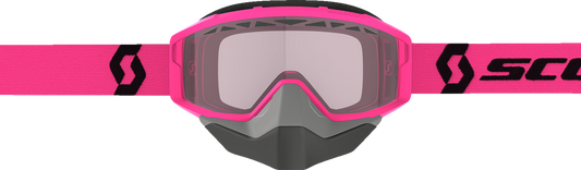 Scott Primal Snow Cross Goggle in pink and black with rose accents, designed for winter sports and snowboarding.