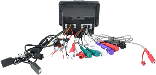 Bill's Exhausts NAVATLAS AM/FM Weather Band Radio engine with Bluetooth NA30C mounted on vehicle engine.