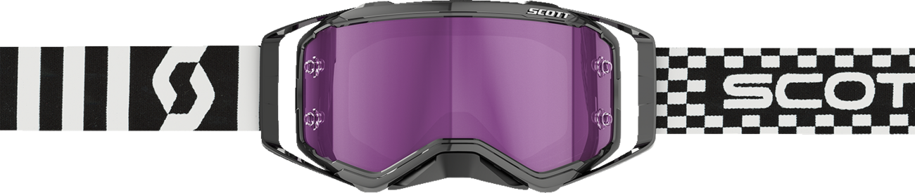 SCOTT Prospect Goggles - Racing Black/White - Purple Chrome Works 272821-7432281 - Howling Moto