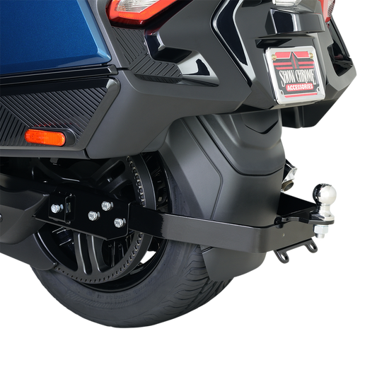 Bill's Exhausts Show Chrome trailer hitch for Can-Am 41-264, engine-mounted accessory with shiny chrome finish.