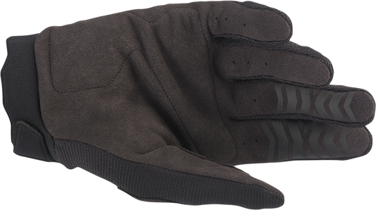 Alpinestars Full Bore Gloves in black, size XL, featuring durable motorcycle glove design with reinforced palms and secure wrist closure.