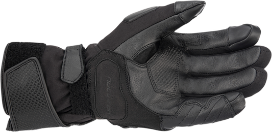 Alpinestars WR-1 V2 Gore-Tex® motorcycle gloves in black, small size, featuring durable materials and secure wrist closure.