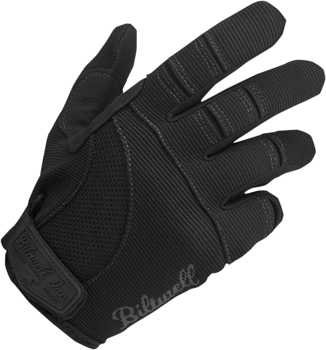 Black BILTWELL Moto Gloves in small size, featuring protective padding and sleek design, perfect for motorcycle riding.
