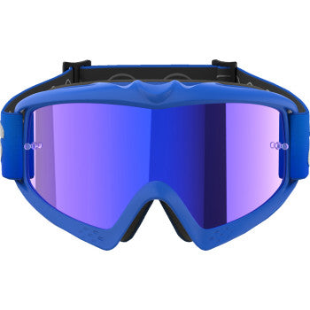 Alpinestars Youth Vision Goggle in blue with blue mirror lens, designed for youth, sporty goggles for outdoor activities