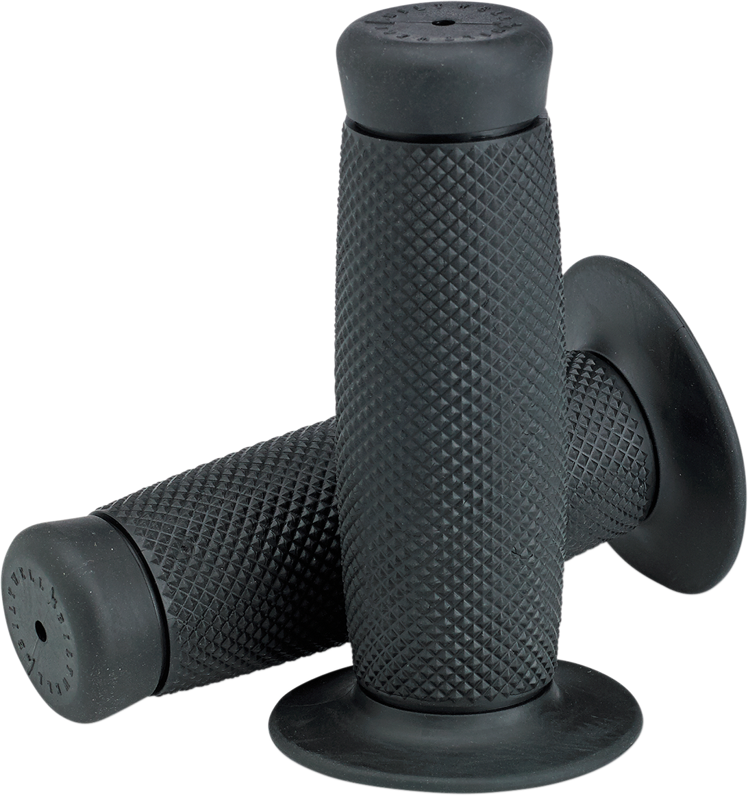 Black BILTWELL Renegade 7/8" motorcycle grips from Bill's Exhausts, featuring a textured rubber surface for a secure grip.