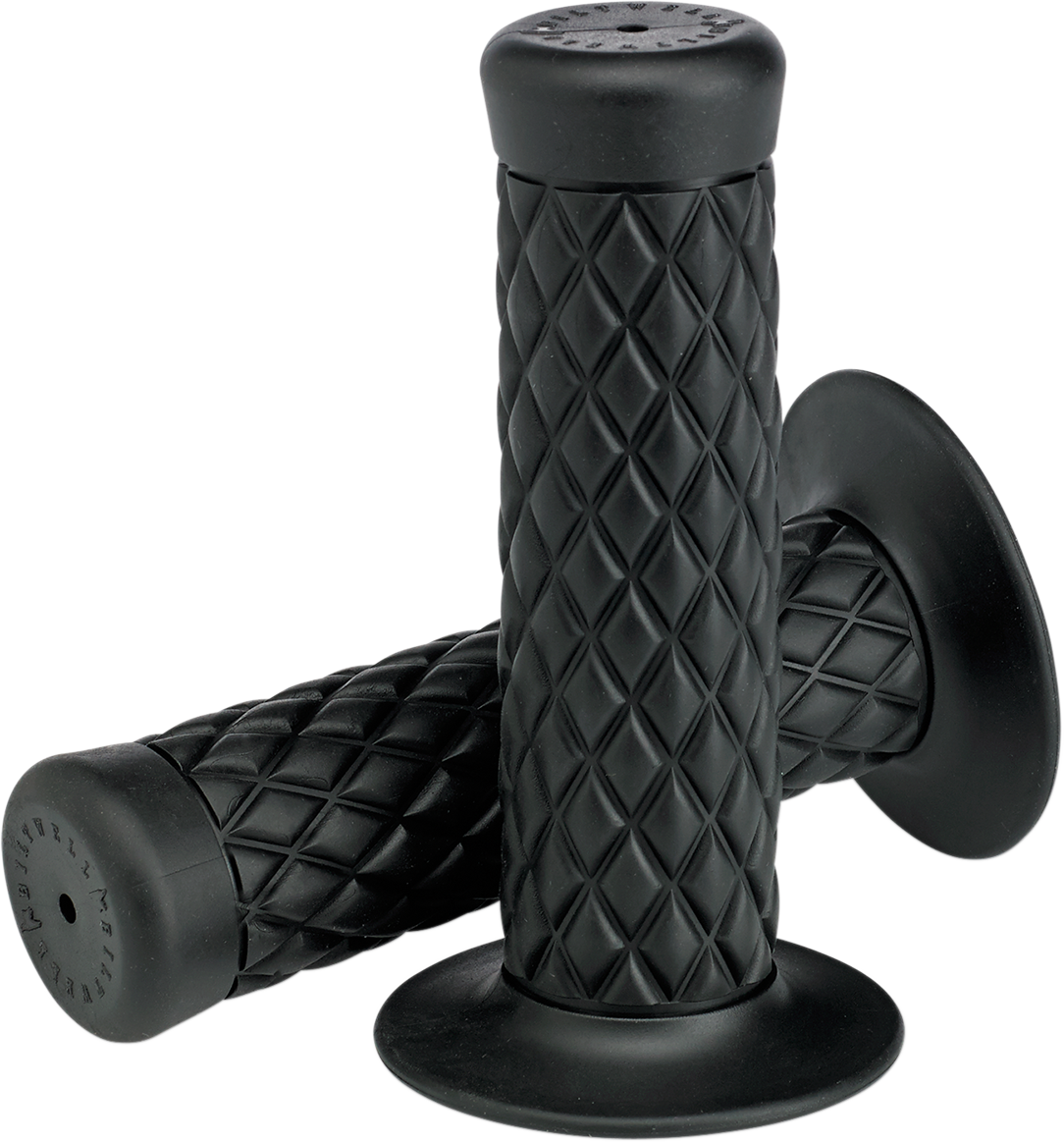 Black BILTWell Thruster grips for 7/8" handlebars, designed for motorcycle handlebars, with textured rubber surface for a secure grip.